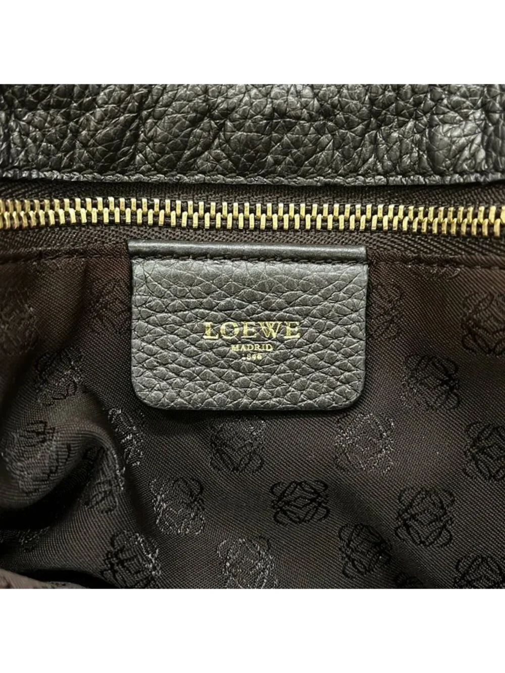 Loewe Shoulder Bag Flamenco Dark Brown Leather